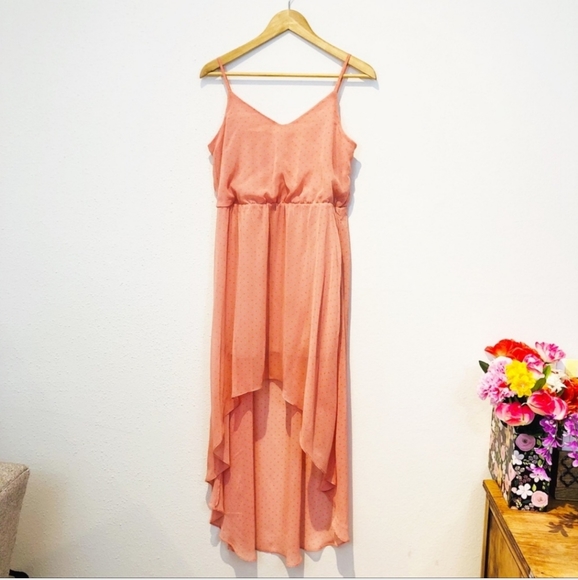 Soprano Cami Tank High Low Polka Dot Dress NWT Adjustable Straps Size M - Picture 8 of 9